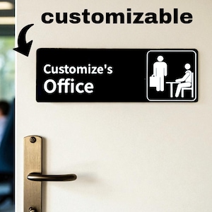 Personalized Name The Office Door Sign | Custom Print Funny office decor | The Office TV Show Fans Gift | Home Decor