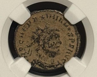 286-310 Roman Empire Ancient Coin • Emporer Maximian Radiate Crown • Bronze (AE) Post-Reform • Graded NGC Genuine, Coins of the Romans Label