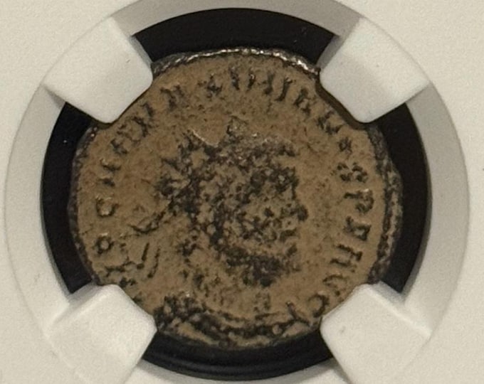 286-310 Roman Empire Ancient Coin • Emporer Maximian Radiate Crown • Bronze (AE) Post-Reform • Graded NGC Genuine, Coins of the Romans Label