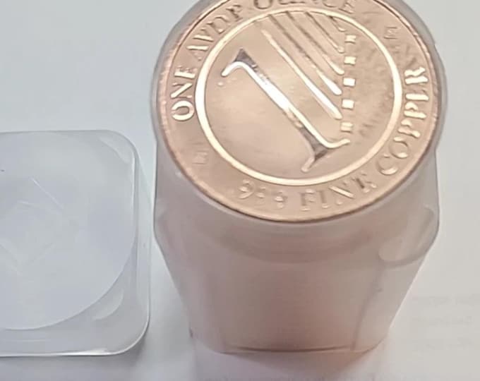 LOT OF 19 • 2010 Geiger Edelmetalle 1 oz Fine Copper Round (99.9% Pure) • Schloss Guldengossa Reverse Proof in Storage Container Tube