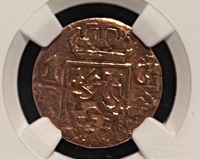 1839 Netherlands East Indies 1 Cent • Dutch Colonial Copper Coin • Utrecht Mint • Sumatra Island • NGC Genuine Krakatoa Volcano Hoard