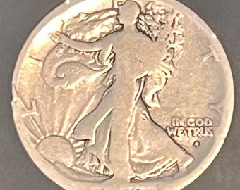 1916 P Walking Liberty Half Dollar 50c • First Year, Philadelphia Mint • .90 Fine Silver Coin • PCS Stamps & Coins Guaranteed Genuine Slab