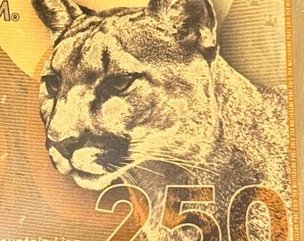 250mg Pure Gold Aurum Note (.999 Fine, 24K) • 2022 American Animals Series: Mountain Lion