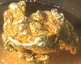 Genuine GOLD NUGGET from Alaska • 1.03 Grams Gold • Unvaulted by Vaultbox, Black Core Label • Certified Authentic by NGC Grading