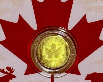 Canada Maple Leaf PURE GOLD COIN in Assay Card • 1/1000oz Fine Gold (.9999, 24k) • 2026 Niue Legal Tender • Limited Mintage #3550/9999