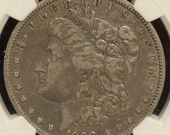 1888 O Morgan Silver Dollar • Mint Error, Double Die Obverse (DDO) Hot Lips • Top 100 VAM-4 Variety • New Orleans Mint • Graded NGC VF25