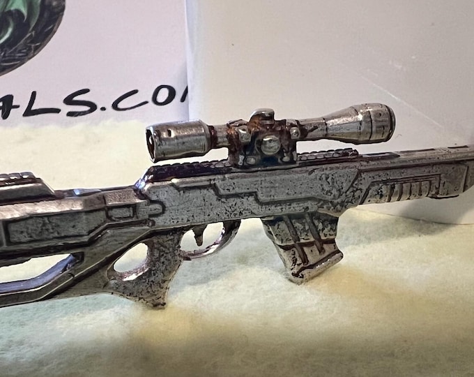 Hand Poured Pure Silver (99.9% Fine) • Miniature Replica Sniper Rifle Design • Slick Metals Signed Certificate of Authenticity • 16 Grams
