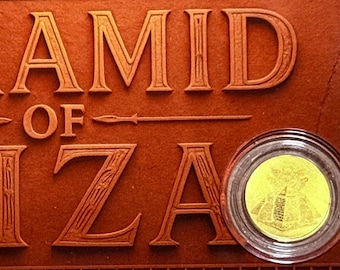 Egyptian Pyramid of Giza PURE GOLD COIN in Assay Card • 1/1000oz Fine Gold (.9999, 24k) • 2025 Niue Legal Tender • Limited Mintage #1753