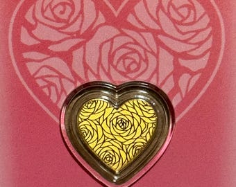 For You Heart Shaped PURE GOLD in Assay Card • Happy Valentine’s Day • 1/1000 oz Pure Gold (.999 Fine)
