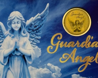 Guardian Angel PURE GOLD COIN in Assay Card • 1/1000oz Pure Gold (.999 Fine, 24k) • Republic of Chad Legal Tender, 3000 Francs