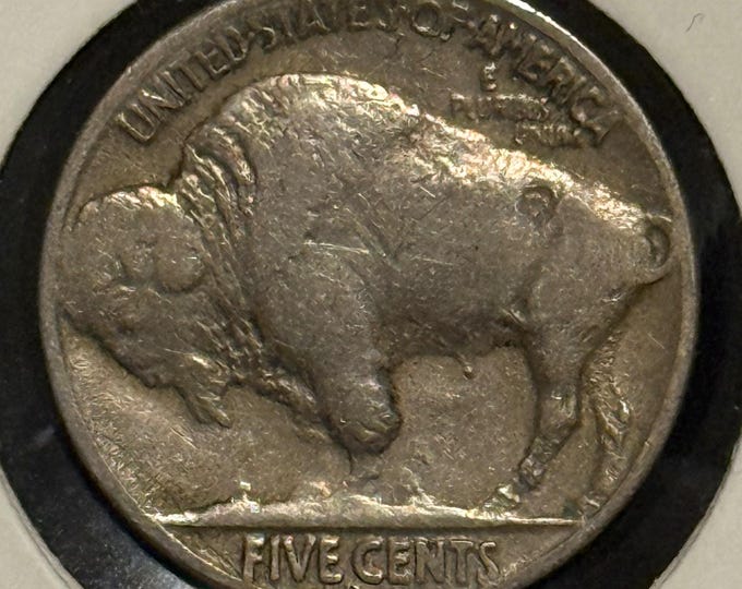 1937 D Genuine 3 Legged Buffalo Nickel • KEY DATE Indian Head • Denver Mint • Nice Ungraded Raw 3 Leg Error Coin