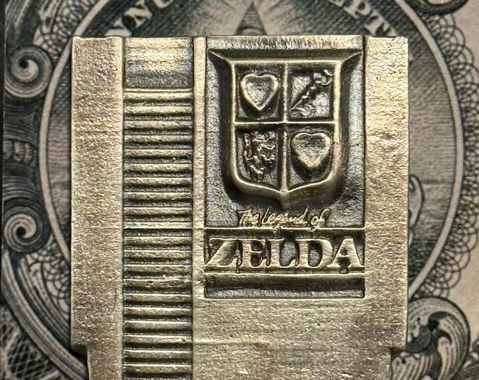 Featured listing image: The Legend of Zelda • Miniature Nintendo NES Game Cartridge Shaped Silver Art Bar • 3.4 oz Pure Silver (.999 Fine)