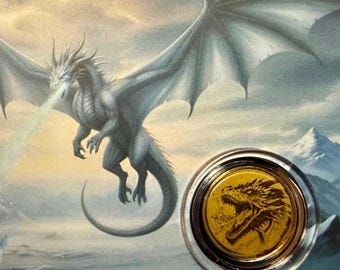 Ice Dragon PURE GOLD in Assay Card • 1/1000oz Pure Gold (.999 Fine, 24k) • Limited Mintage #1076/9999