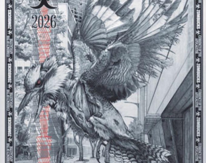 2026 Zombucks Kookaburied • Currency of the Apocalypse • Zombie Kookaburra • 1/1000 oz Fine Silver Note • Limited Mintage #156/10,000
