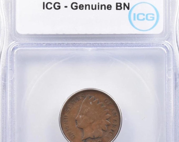 1888 Indian Head Cent Penny • Old United States Type Coin • Graded ICG Genuine BN (Brown)