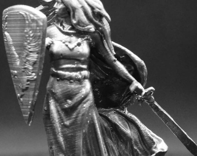 Germania Hand Poured Pure Silver Statue • 1 oz Fine Silver (.999 Fine) • Gold Spartan Mint 3D Figure • Limited Mintage #5