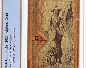 2021 Utah 25 GOLDBACKS • 1/40 oz Pure Gold (.999 Fine, 24K) • Graded PCGS 69 PPQ