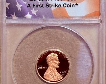 2025 S Proof Lincoln Cent Shield Penny • First Strike, 10 Coin Proof Set, Flag Label • Graded ANACS PR70 DCAM (Deep Cameo)