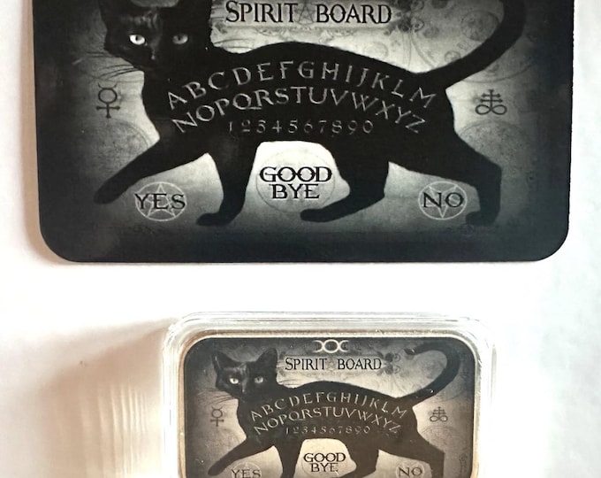Hayleybug Mint • Witches Silver Art Bar • Black Cat Spirit Board Alchemy England • 1 oz Fine Silver in Capsule • Limited Mintage of 250