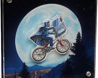 E.T. The Extra-Terrestrial Movie 40th Anniversary • Bicycle Shaped Pure Silver Coin • 2 oz Fine Silver • 2022 Niue • Limited Mint #505/600
