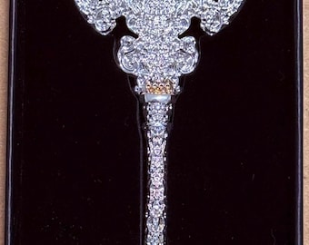 Aztec Skeleton Key SILVER GILDED Pure Copper Art Bar • 1.2 oz Fine Copper (.999)