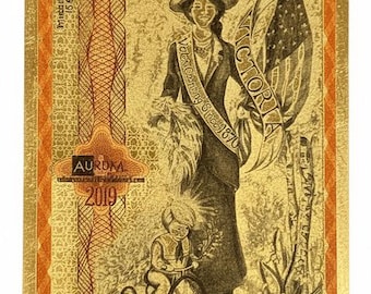 2019 Utah Pre-Alpha 25 GOLDBACKS • First Year of Issue • 1/100 oz Fine Gold Note, 24K • Mint Condition in Currency Sleeve