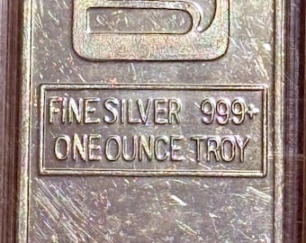 TIER 1 RARITY <500 Made • Vintage 1970s Simmons Refco Silver Bar, Serial Absent • 1 oz Pure Silver Ingot in Capsule (.999 Fine)