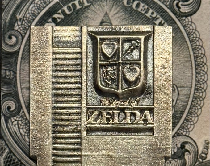 The Legend of Zelda • Miniature Nintendo NES Game Cartridge Shaped Silver Art Bar • 3.4oz Pure Silver (.999 Fine)
