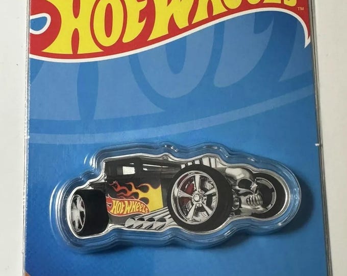 PAMP Suisse Hot Wheels Bone Shaker • Hot Rod Car Shaped Silver Bar • 1 oz Fine Silver (99.9% Pure) • 2024 Solomon Islands • Limited to 3000