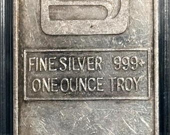 TIER 1 RARITY <500 Made • Vintage 1970s Simmons Refco Silver Bar • 1 oz Fine Silver Ingot in Capsule (99.9% Pure) • Simmons Refining Company