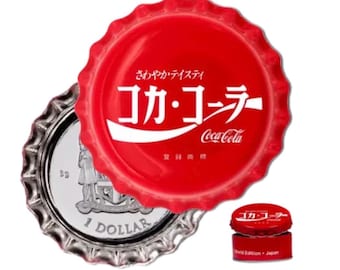 Coca-Cola JAPAN World Edition Silver Proof Bottle Cap Coin • 6 Grams Pure Silver (.999 Fine) • 2020 Fiji Silver Dollar • Mintage #0393/1000