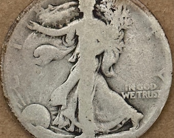 1919 D Walking Liberty Half Dollar • KEY DATE • Ungraded G (Good)