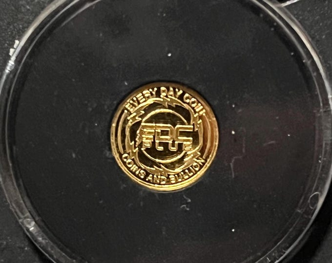 1/4 Gram Pure Gold Coin • 24k Fine Gold Bullion Round (.9999) • Every Day Coins & Bullion EDC Plug Custom Design in Protective Capsule