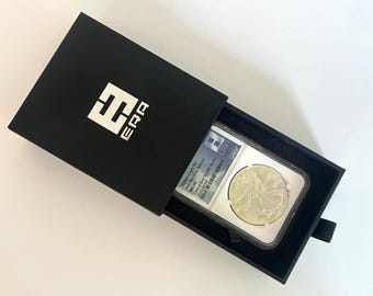 2024 P American Silver Eagle • First Star Privy Release • 8ERA Game Label • One of First 50,000 • Nice Gang Display Box • Graded NGC MS70