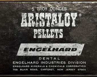 ENGELHARD Aristaloy Vintage 1960’s Silver Dental Pellets • 5 Troy Ounces in Original SEALED BOX