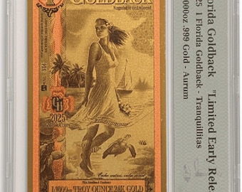 2025 Florida Limited Early Release (LER) 1 GOLDBACK, Serial #1264 • Graded PMG 70