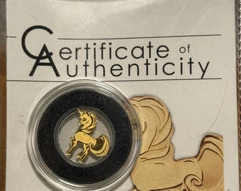 2018 Palau 0.5g Sweetest Unicorn Shaped Pure Gold Coin • 1/2 Grams .9999 Fine Gold with COA