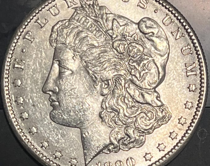 1890 S Morgan Silver Dollar • San Francisco Mint • 90% Fine Silver • Genuine Ungraded Raw Coin • Better Grade