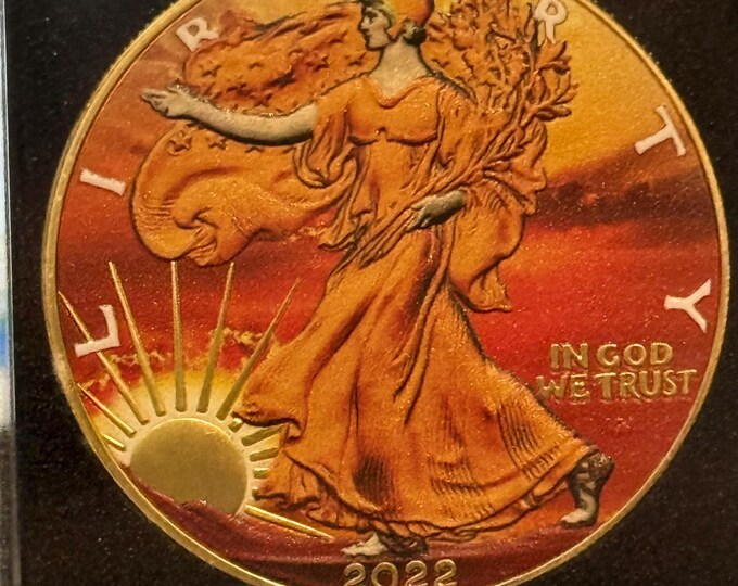 2022 Colorized American Silver Eagle • Iconmint Sunset Edition • 1 oz Pure Silver Coin (.999 Fine) • Limited Mintage #51/200