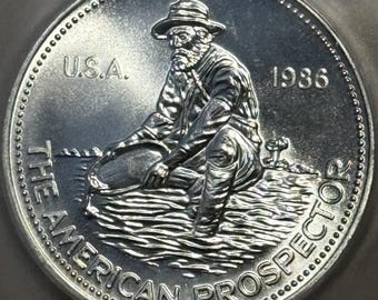1986 Engelhard American Prospector, Eagle Reverse • 1 Oz Pure