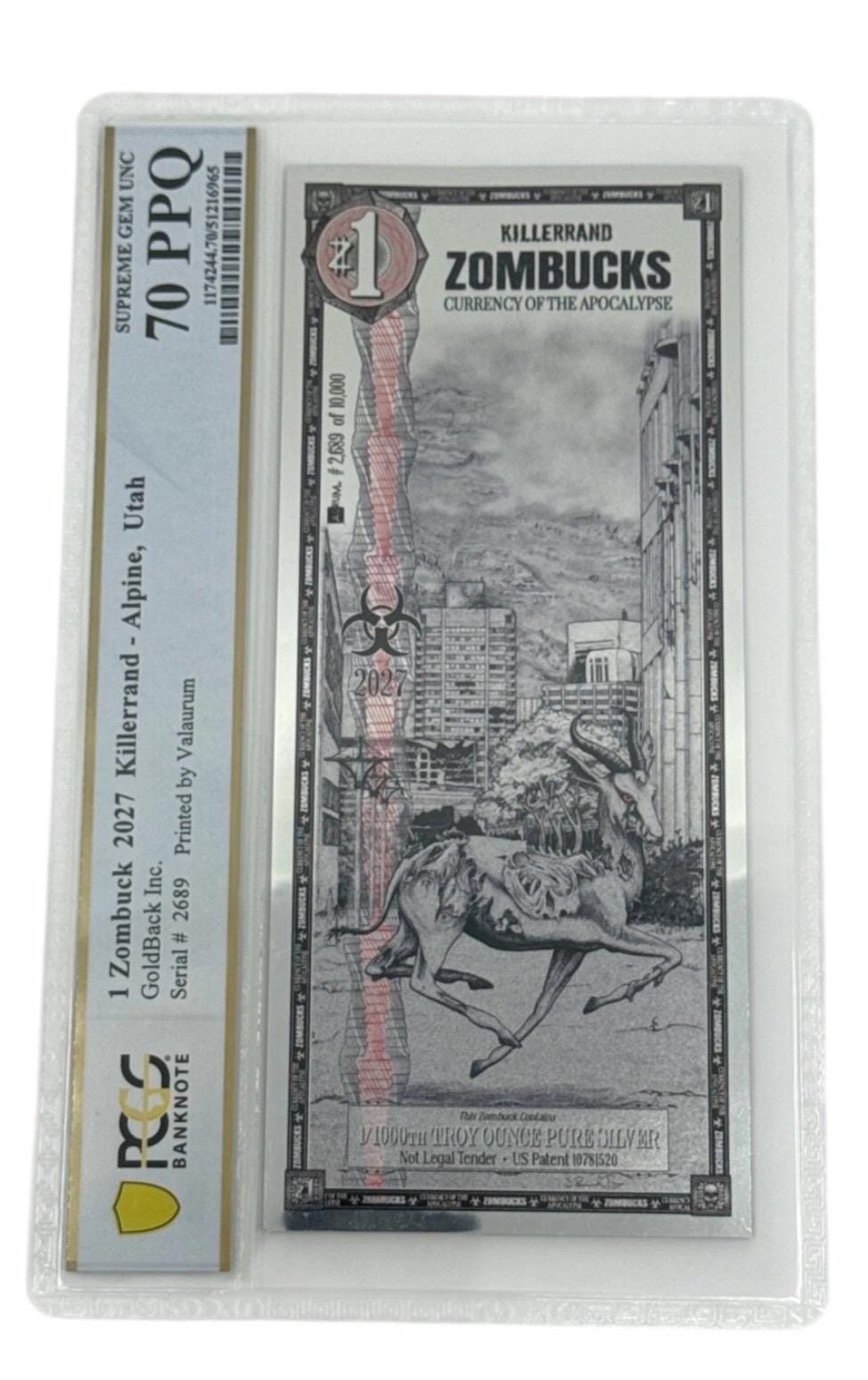 2027 Zombucks Killerrand • Zombie Krugerrand • 1/1000 Oz Fine
