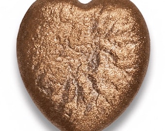 Hand Poured Copper Heart Shaped Art Bar • 68 Grams Pure Copper (.999 Fine) • Pan Metals Group