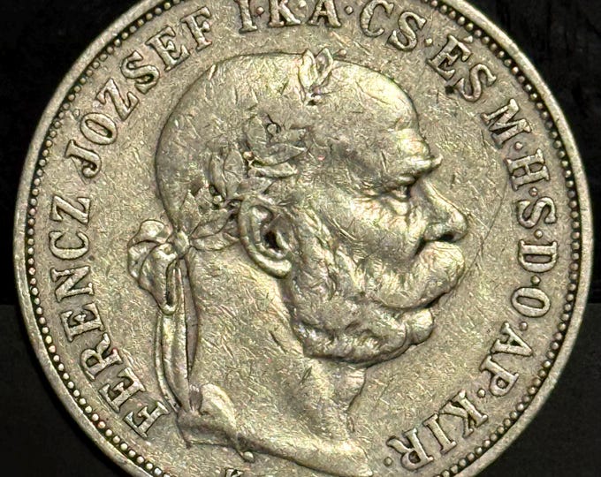 1900 KB Hungary 5 Korona • 90% Silver Franz Joseph World Coin • Ungraded VF Condition