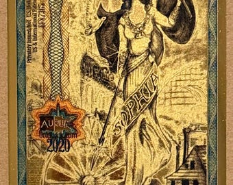 2020 Nevada Pre-Alpha 5 GOLDBACKS • First Year of Issue • 1/200 oz Fine Gold, 24K • Uncirculated Fractional Gold Note in Currency Sleeve