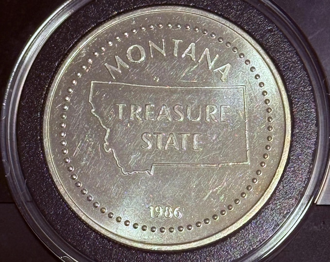 TIER 2 RARITY <3000 Made • Vintage 1986 Engelhard Minted Montana Big Sky Country • 1 oz Pure Silver Round in Capsule (.999 Fine)