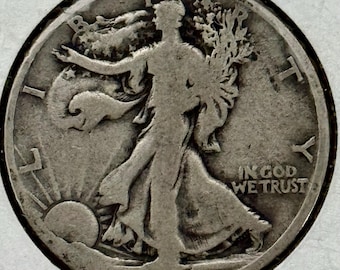 1920 D Walking Liberty Half Dollar • Ungraded G/VG (Good/ Very Good)