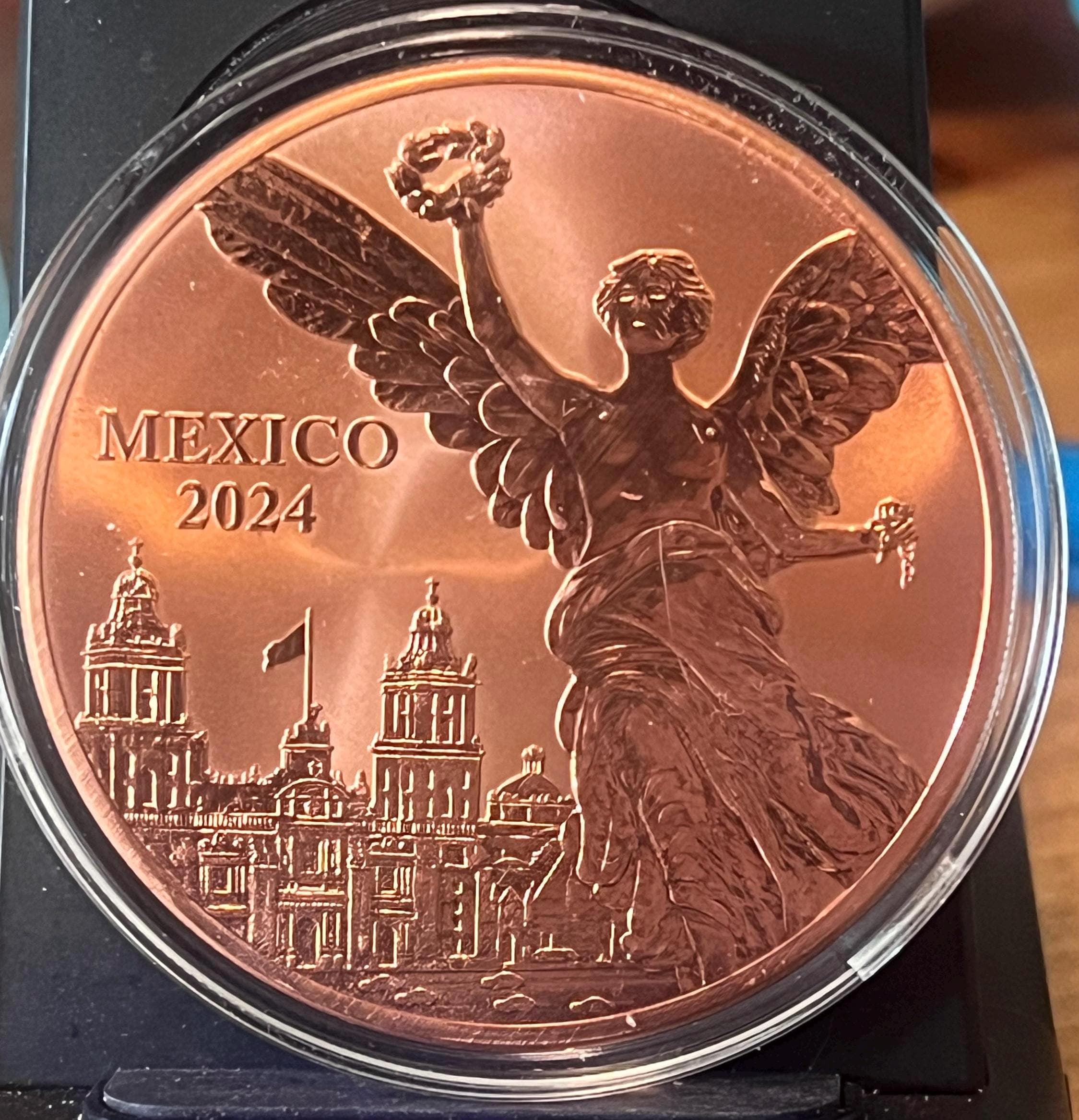 2024 Mexico Libertad Reverse Proof Tribute Coin • 5 Oz Pure Copper