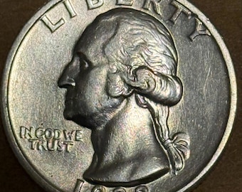 1932 S Washington Quarter • KEY DATE • San Francisco Mint, 90% Fine Silver Coin • Ungraded Au/MS (About Uncirculated/ Mint State)