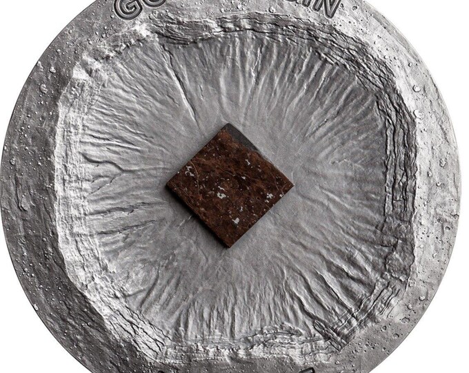 Geography: Gold Basin Genuine Meteroite Silver • 50 Grams Pure Silver Coin (.999 Fine) • 2023 Cameroon 2000 Francs • Limited Mintage #13/777