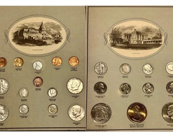 25 COIN COLLECTION • United States Coins of the 20th Century in Vintage Kennedy Mint Book